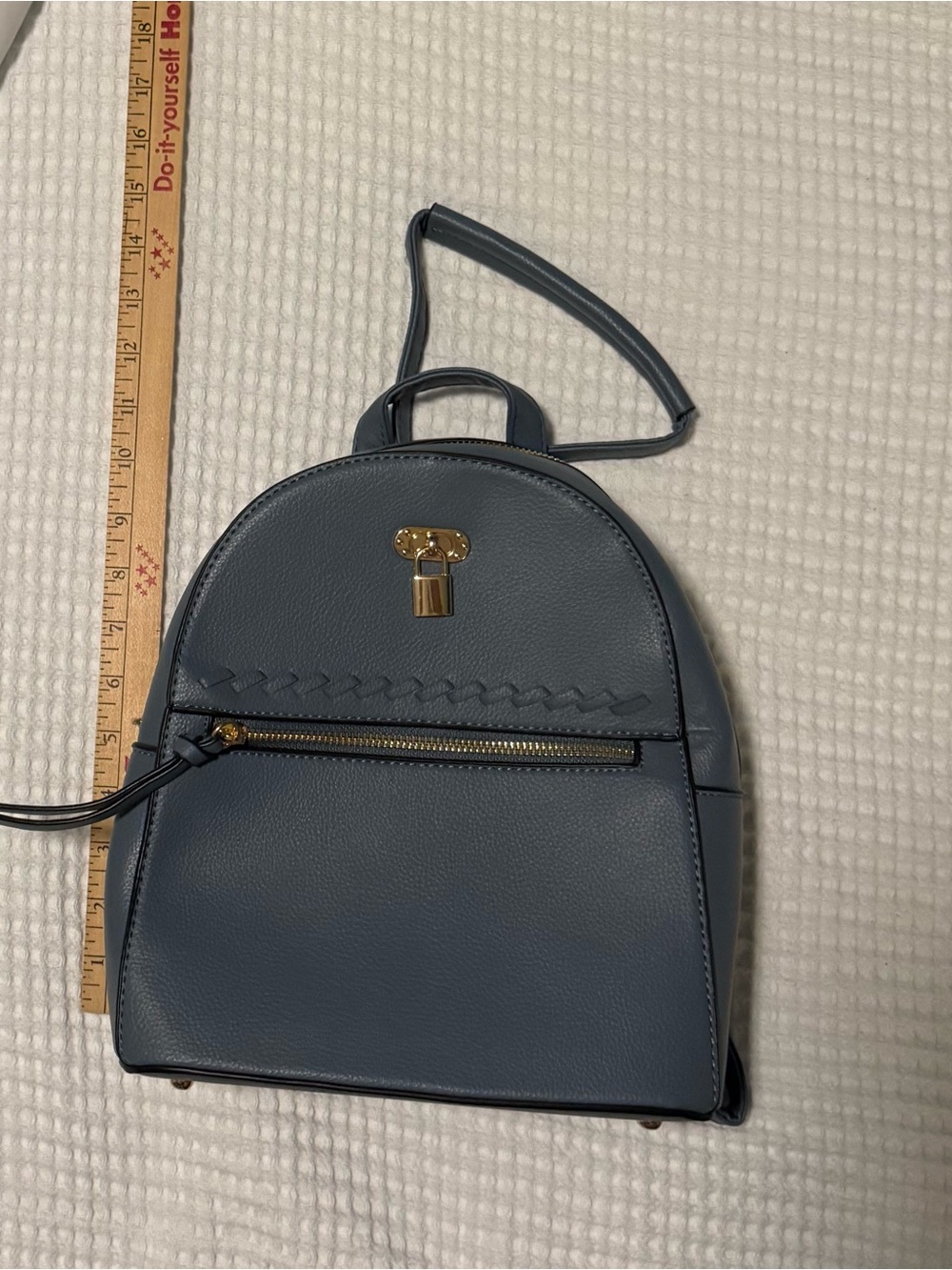 Structured Slate Blue Women’s Mini Backpack - Unbranded
